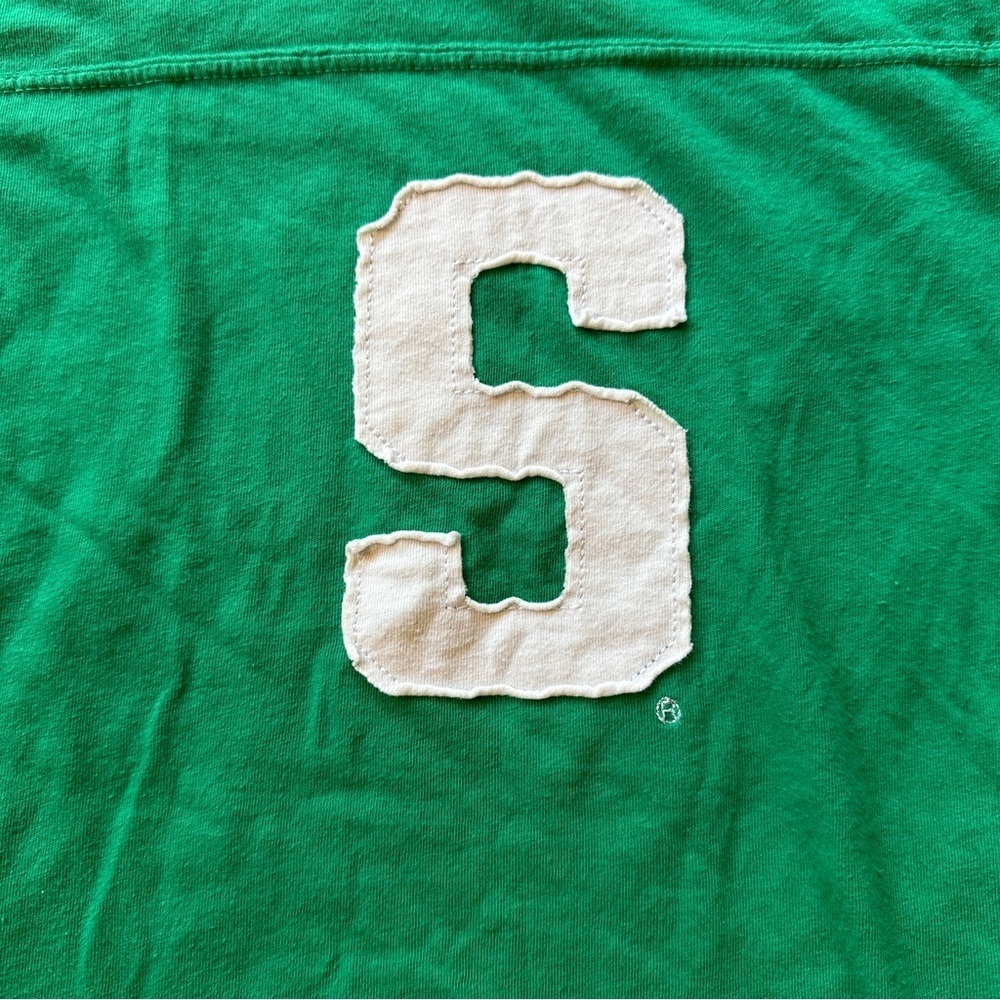 Michigan Stage Spartans Green and White Fitted Women's Medium Tshirt Collegiate - Picture 2 of 11